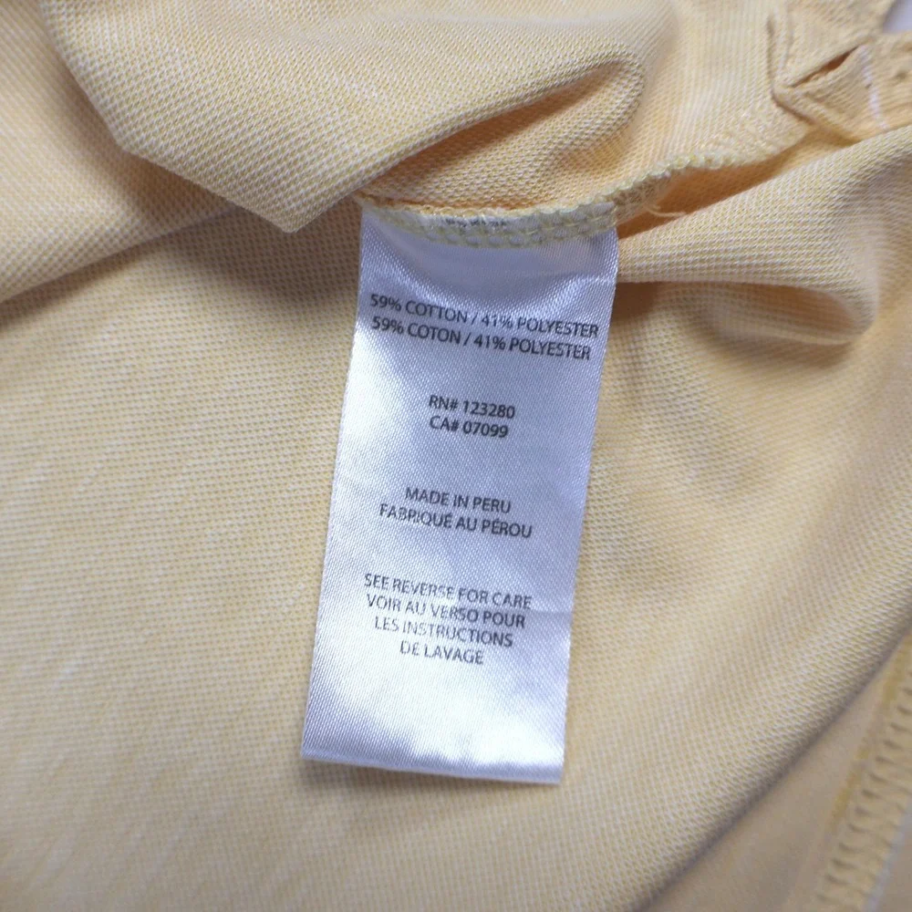 Travis Mathew Marbella Mens Yellow Palm Tree Stripe Golf Polo Shirt